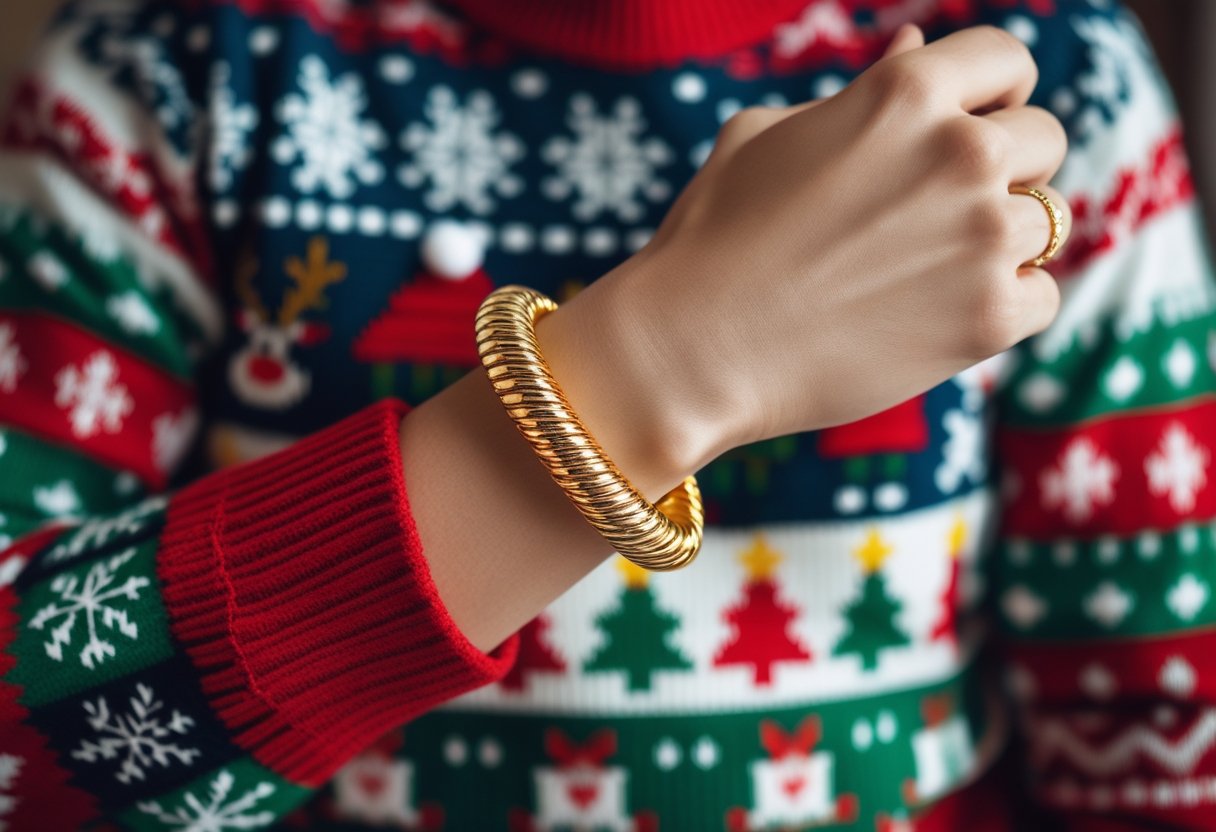 Sådan matcher du dit guldarmbånd med den perfekte juletrøje